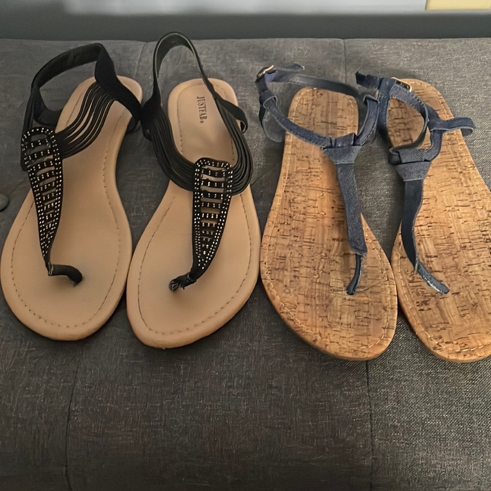 Two pair Just Fab sandals
